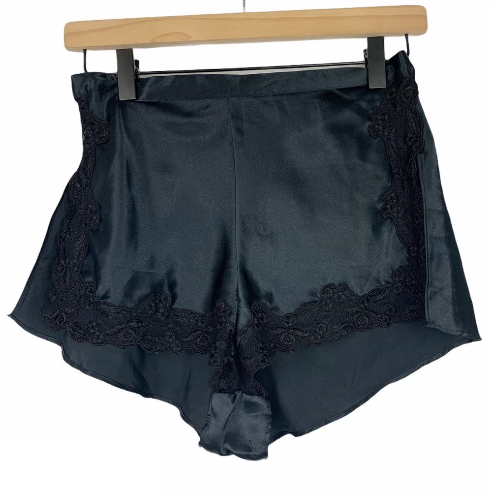 Victoria's Secret Sexy Black Lace-Trim Satin Short